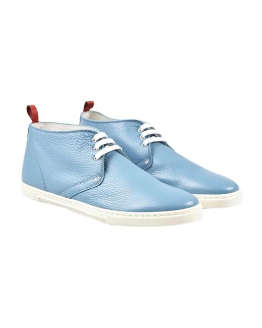 Kiton Sneakers Regular Solid 100% Handmade in Blue für Herren