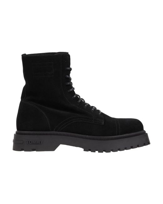 Tommy Hilfiger Black Lace-Up Boots for men