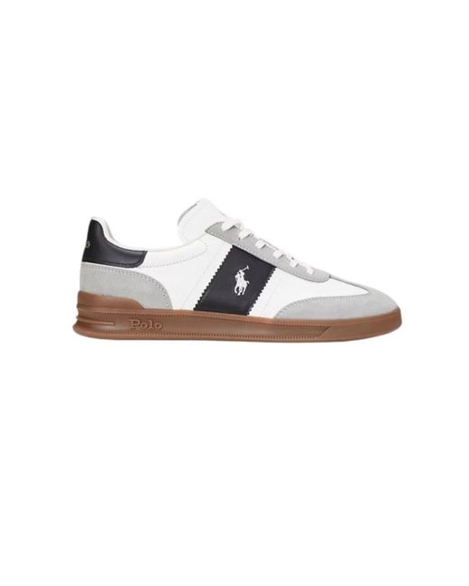 Ralph Lauren Herren Sportschuhe Weiß-Schwarz-Grau in Multicolor für Herren