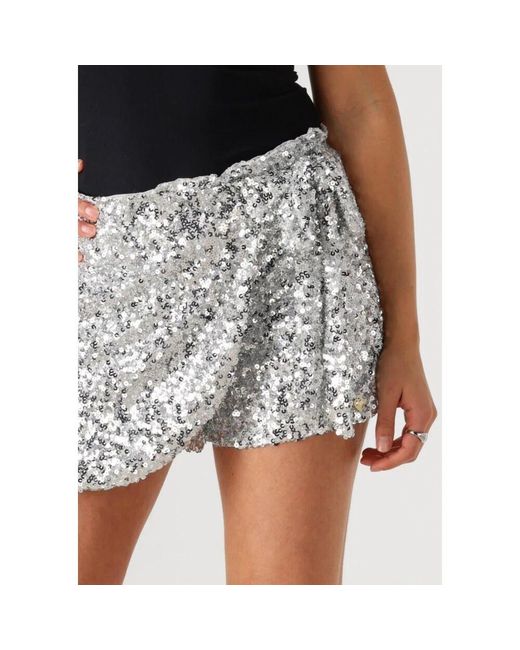 Harper & Yve Blue Silber Glitzer Minirock