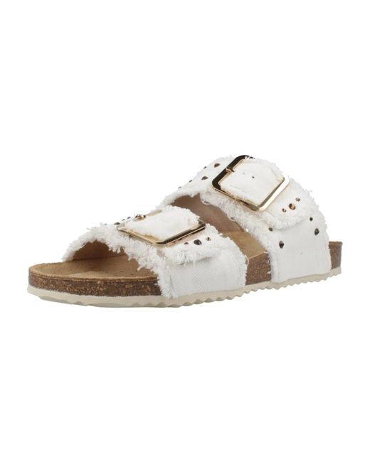 Geox Schoenen ,Wit ,Modieuze Slippers Voor Vrouwen in het White