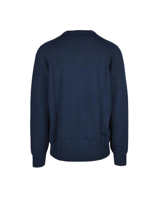 Brunello Cucinelli Blue V-Neck Knitwear for men