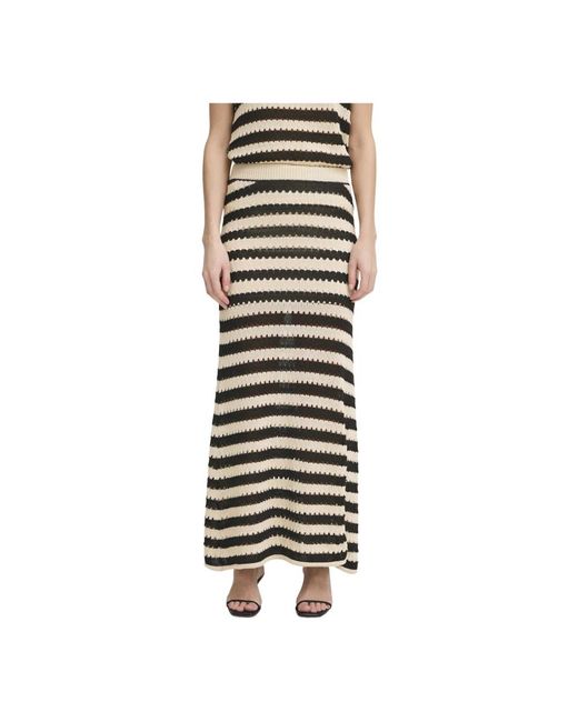 Maxi Skirts Ichi de color Black