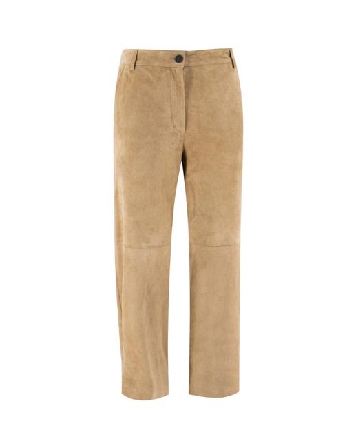 Slim-Fit Trousers Antonelli de color Natural