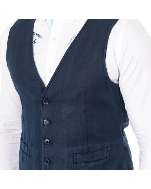 La Martina Blue Suit Vests for men