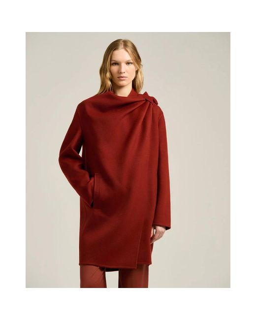 Kiton Jassen ,Rood ,Kasjmier Kasjmier Overjas Met Sartoriale Knoop in het Red