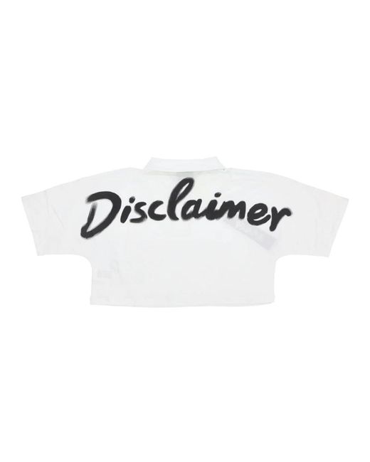 DISCLAIMER White Polo Shirts