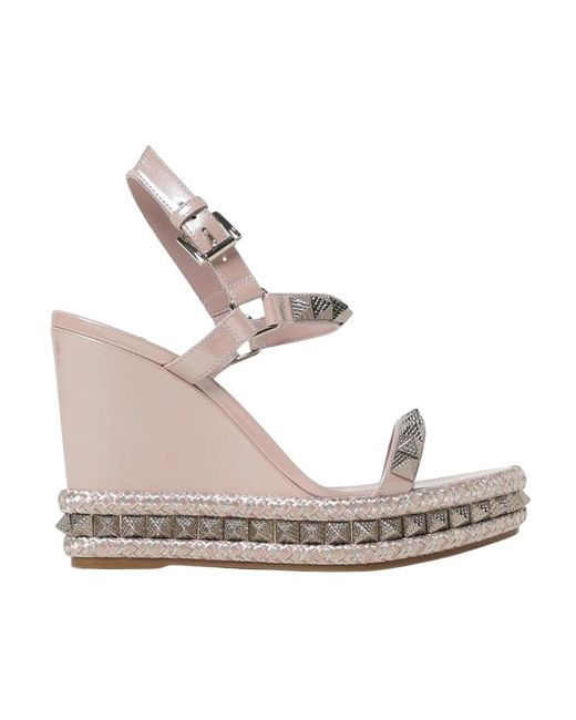 Wedges Christian Louboutin de color Gray