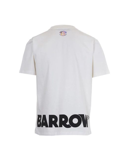 Barrow Weiße T-Shirts Und Polos Mit Basi Smile in White für Herren