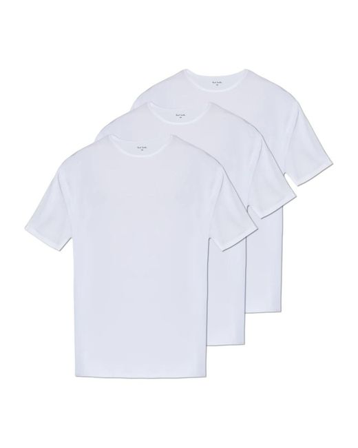 Paul Smith Tops ,Wit ,Basic T-Shirt 3-Pack in het White voor heren