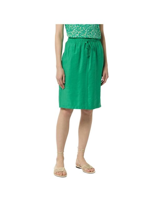 Falda midi de mezcla modal Comma, de color Green