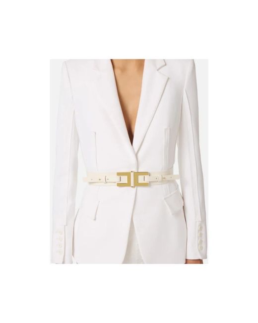 Elisabetta Franchi White Belts