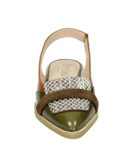 Pertini Multicolor Grüner Sling-Back Robin Schuh