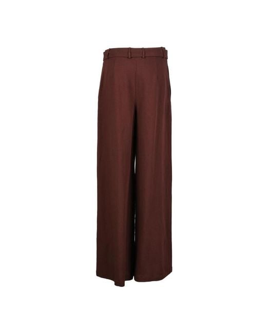 Alysi Brown Wide Trousers