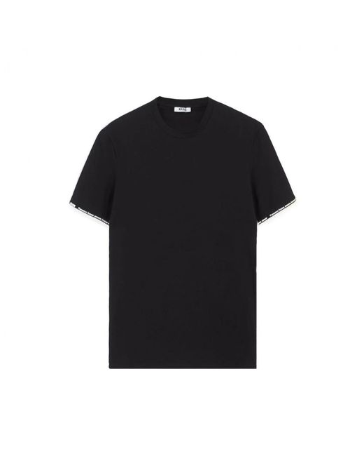 MSGM Tops ,Zwart ,Katoen Quote Crewneck T-Shirt in het Black voor heren