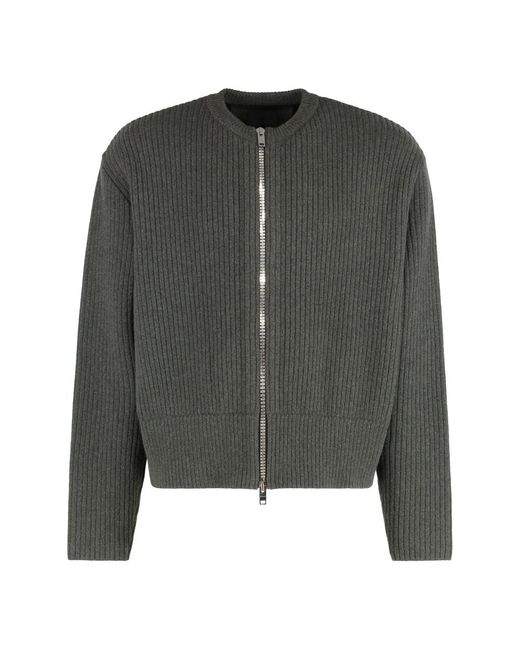 Givenchy Gerippter Strickpullover Aus Wolle in Green für Herren