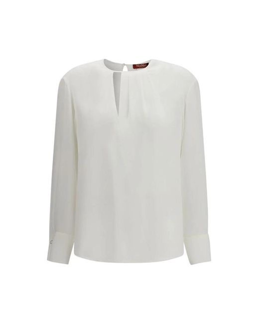 Max Mara White Blouses