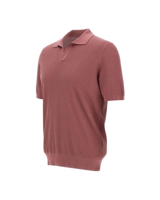 Gran Sasso Red Polo Shirts for men