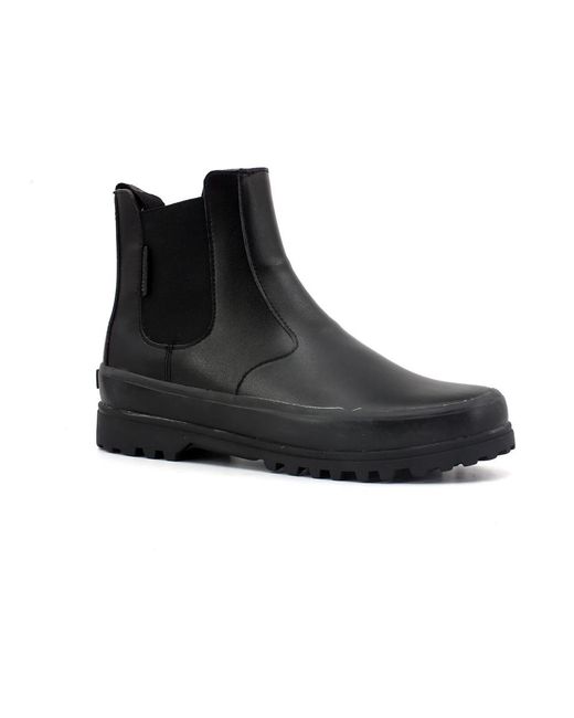 Superga Black Chelsea Boots
