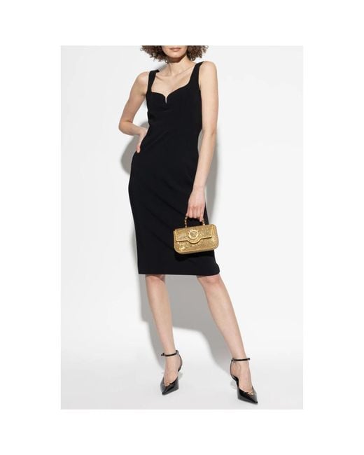 Versace Black Eng Anliegendes Kleid Mit Spaghettiträgern