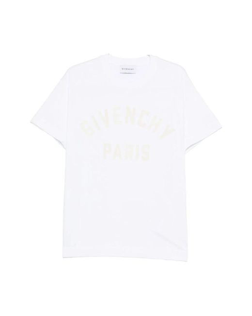Givenchy Tops ,Wit ,Katoen Wit T-Shirt Stijlvol & Veelzijdig in het White