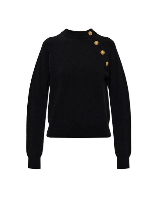 Balmain Black Cashmere Knitwear