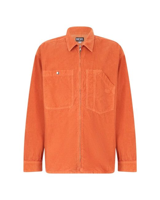 DIESEL Orange Light Jackets for men