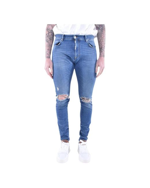 Represent Blue Skinny Jeans for men