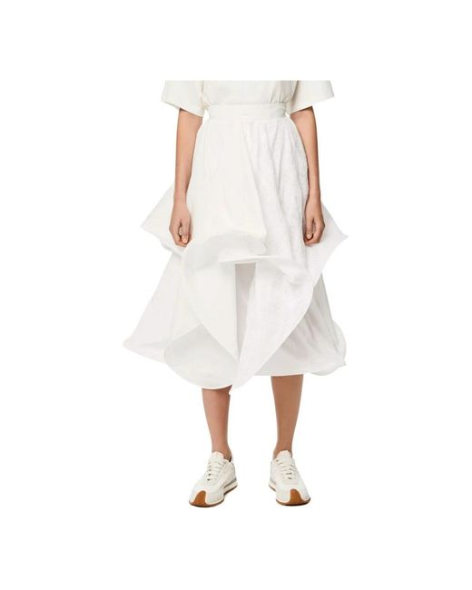 Loewe White Midi Skirts