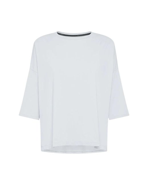 Boxy cut oxford t-shirt Rrd de color White