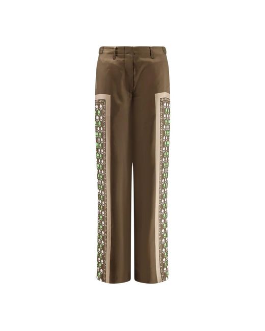 Tory Burch Natural Straight Trousers