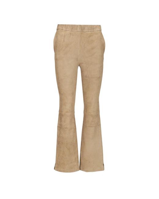 Arma Kamilla Suede Broek in het Natural