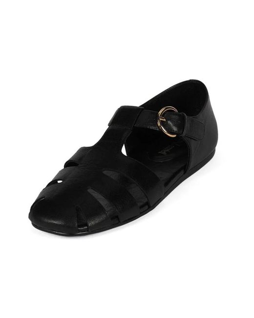 Jeffrey Campbell Black Flat Sandals