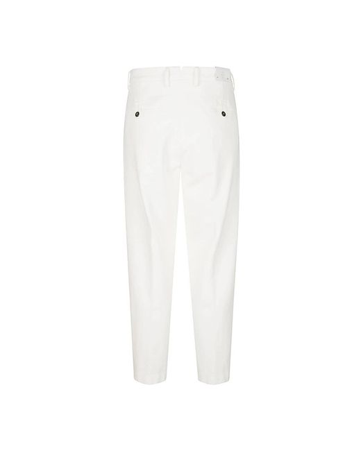 Eleventy White Slim-Fit Trousers for men