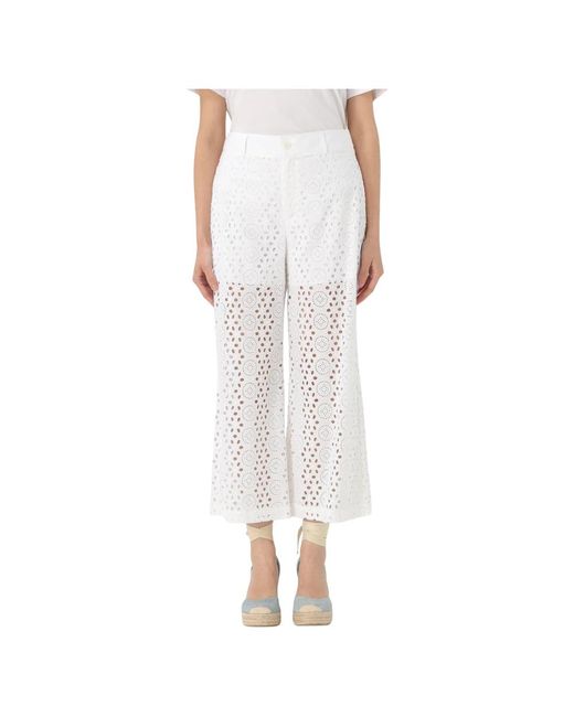 Wide Trousers Liu Jo de color White