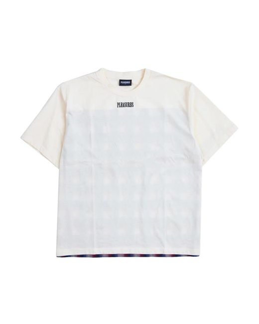 Pleasures Tops ,Wit ,Katoen T-Shirts in het White voor heren