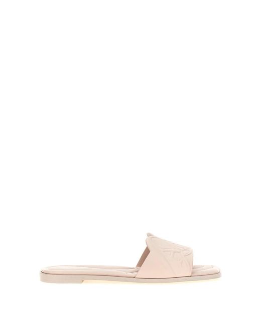 McQueen Natural Seal Flat Slide Sandal