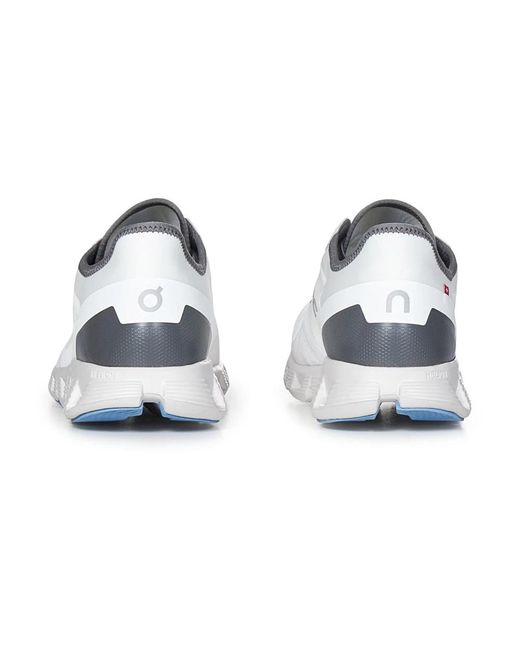 On Shoes Weiße mesh-sneaker mit grauen und hellblauen einsätzen in White für Herren