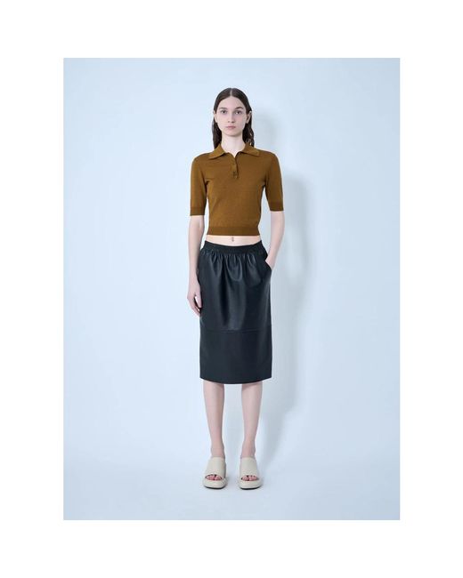 Chloé Blue Leather Skirts