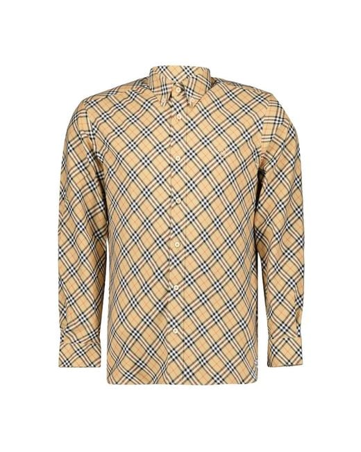 Burberry Brown Casual Shirts for men