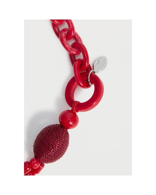 Weekend by Maxmara Red Wkafalange Halskette