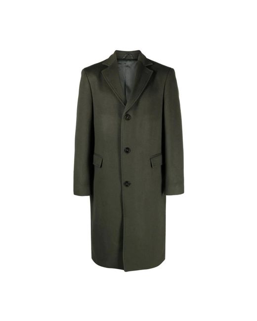 Officine Generale Green Single-Breasted Coats for men