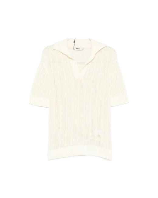 Altea White V-Neck Knitwear for men