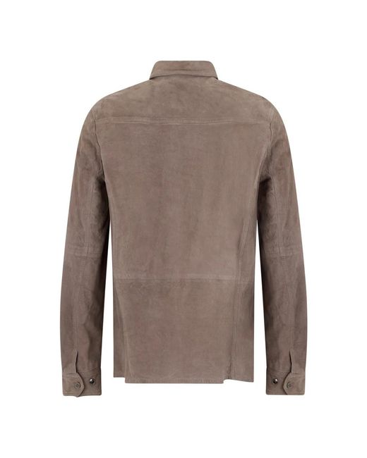 Moorer Brown Casual Shirts for men