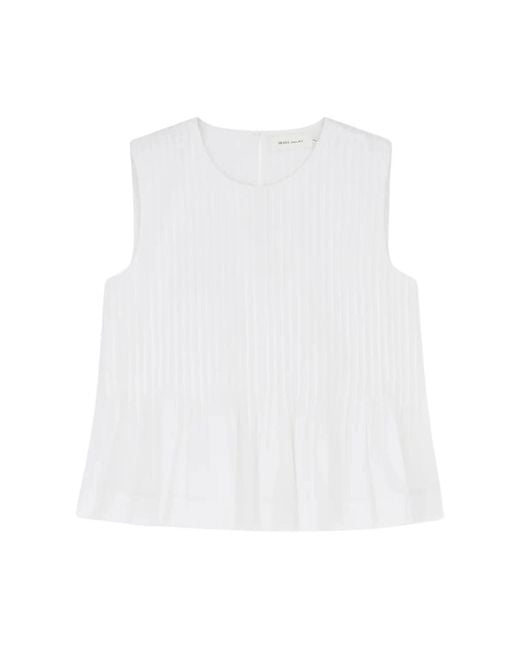 Skall Studio White Sleeveless Tops