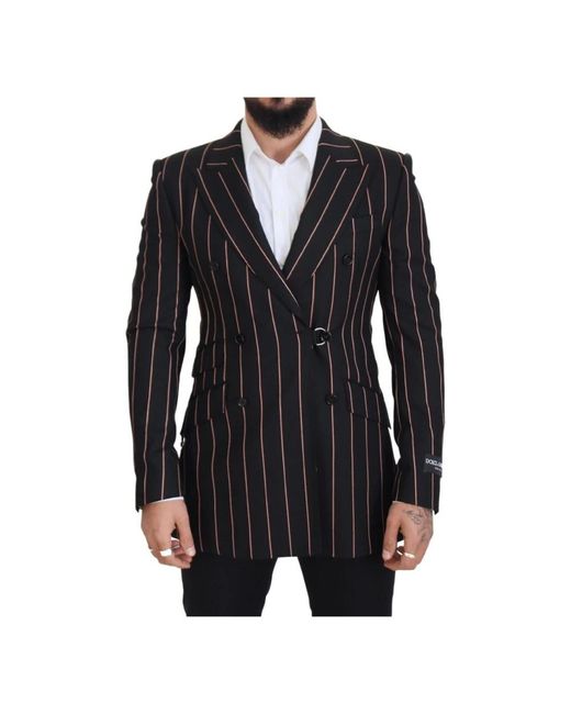 Blazers di Dolce & Gabbana in Black da Uomo