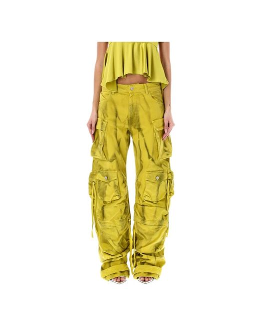Cargo jeans pantalones largos fern The Attico de color Yellow