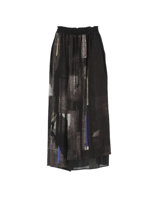 Y-3 Black Maxi Skirts