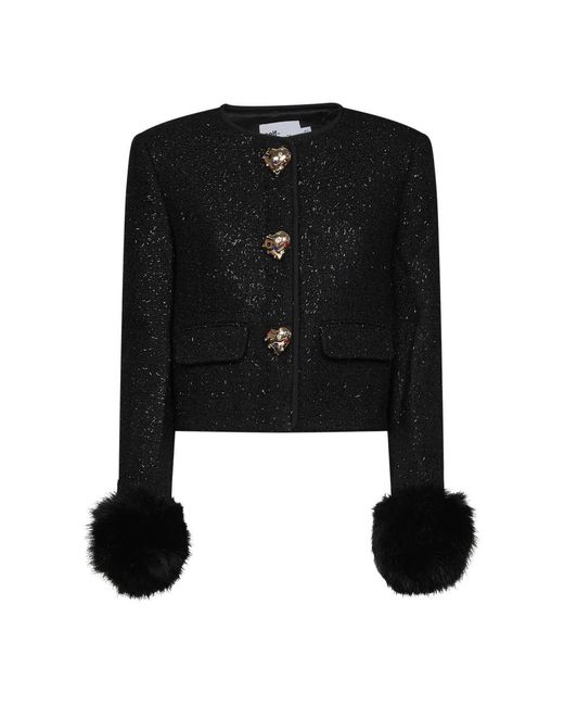 Tweed Jackets Self-Portrait de color Black