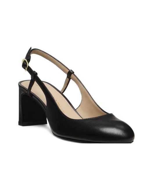 Stuart Weitzman Schoenen ,Zwart ,Leer Babette Slingback 60 Pump in het Black
